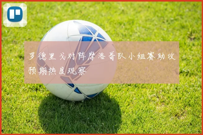 罗德里戈对阵摩洛哥队小组赛助攻预期热度观察